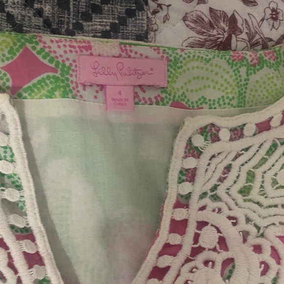 Lilly Pulitzer Pink and Green Floral Midi Dress - Picture 2 of 2